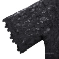 Grace Karin Short Sleeve Round Neck High-Low Black Lace Evening Dress 8 Size GK001071-1